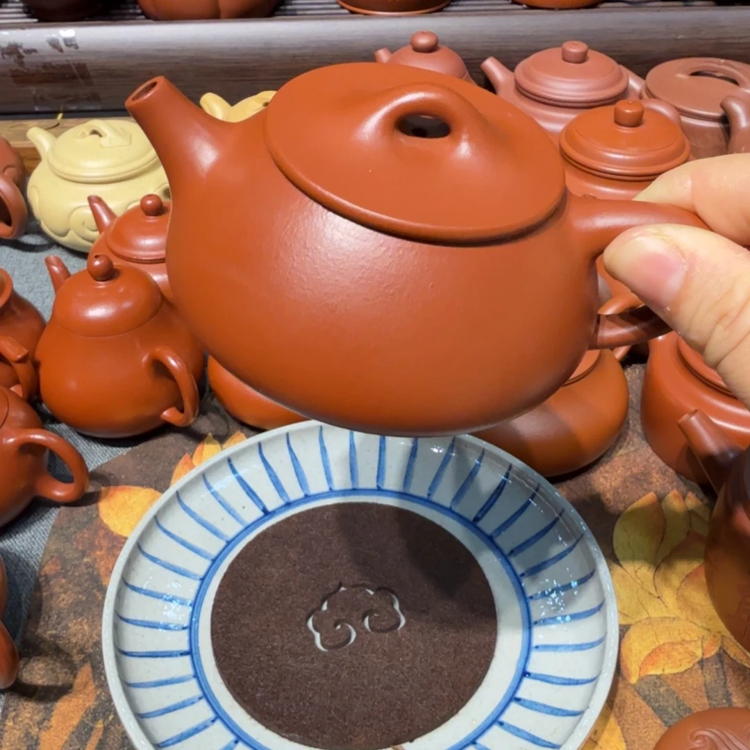 茶壶紫砂石瓢朱泥