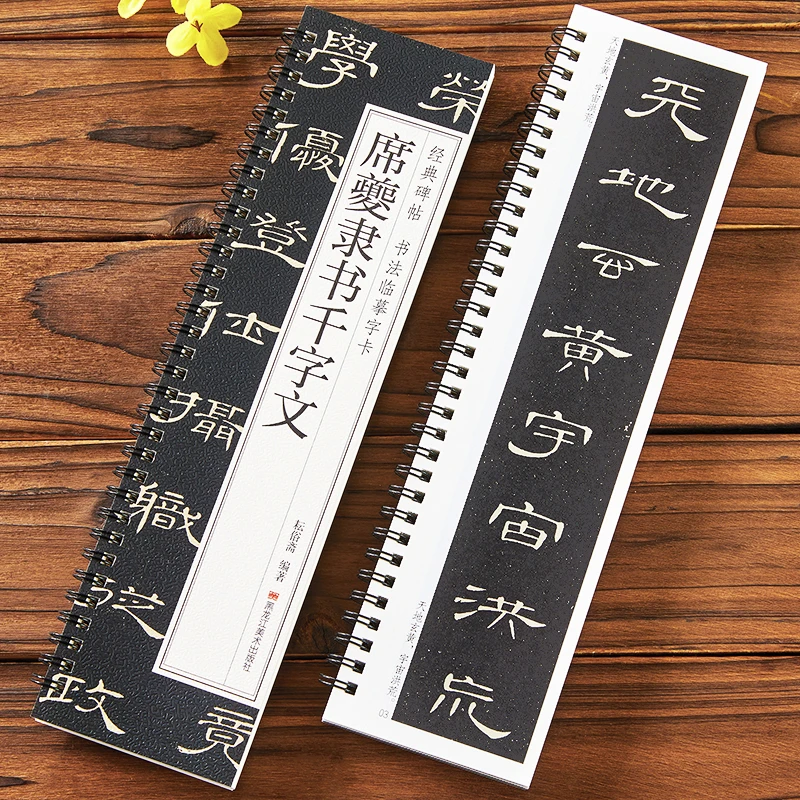 席夔隶书千字文 经典碑帖书法近距离临摹字卡 原大全文毛笔书法