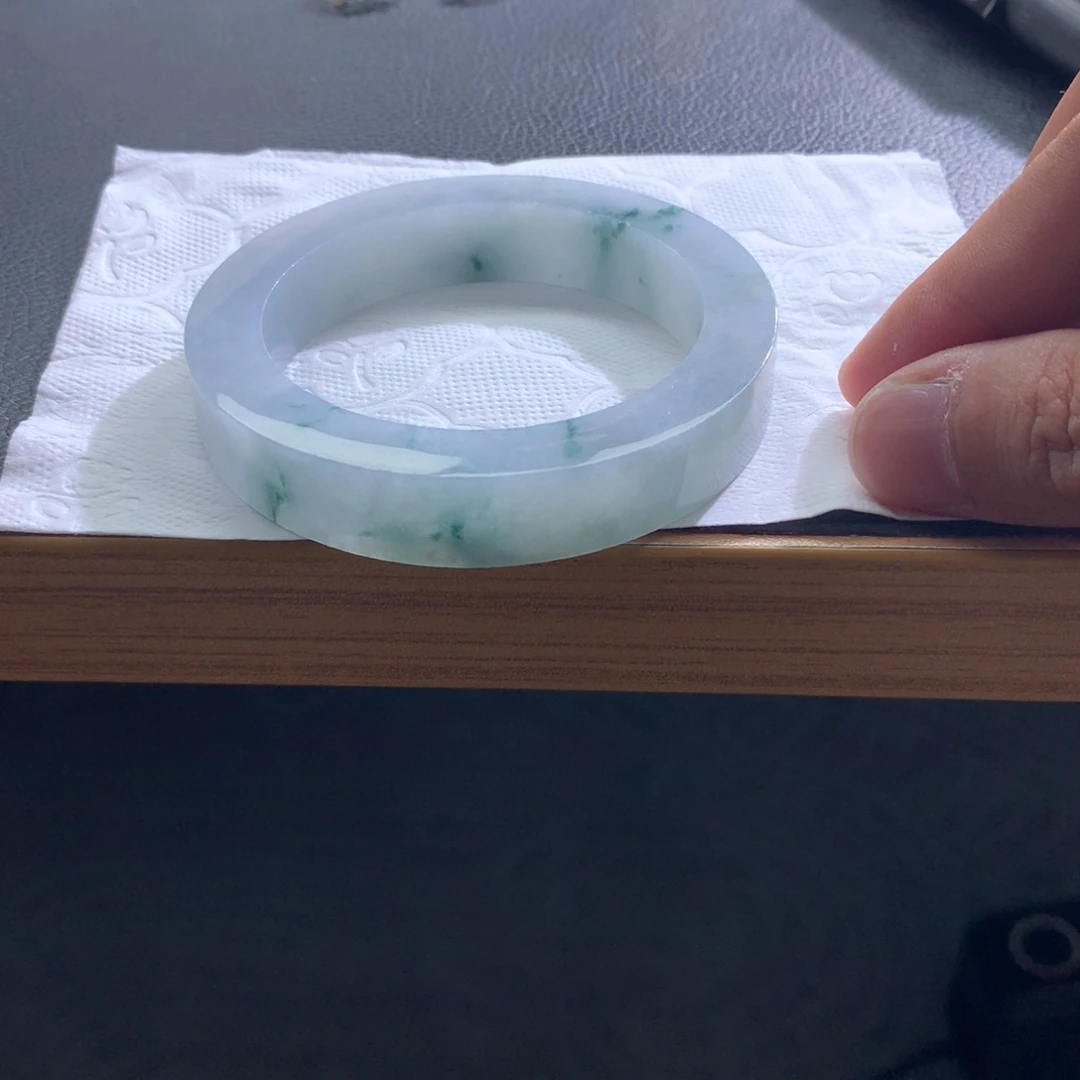 俩***爹定制翡翠未镶嵌翡翠手镯翡翠