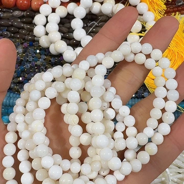 玛瑙/玉髓合金珠宝半成品8条6mm高级贝壳手链有沙眼