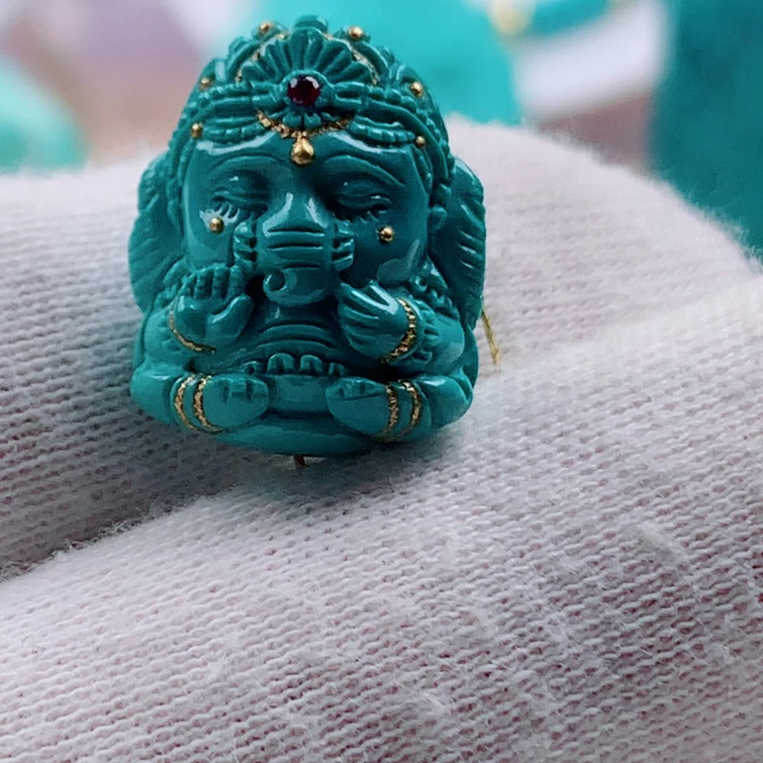 绿松石未镶嵌象神