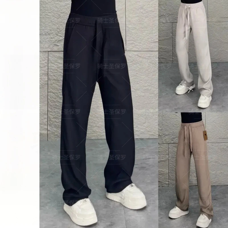 夏季高端男士休闲裤莱赛尔天丝超薄款宽松直筒裤简约垂感百搭男款