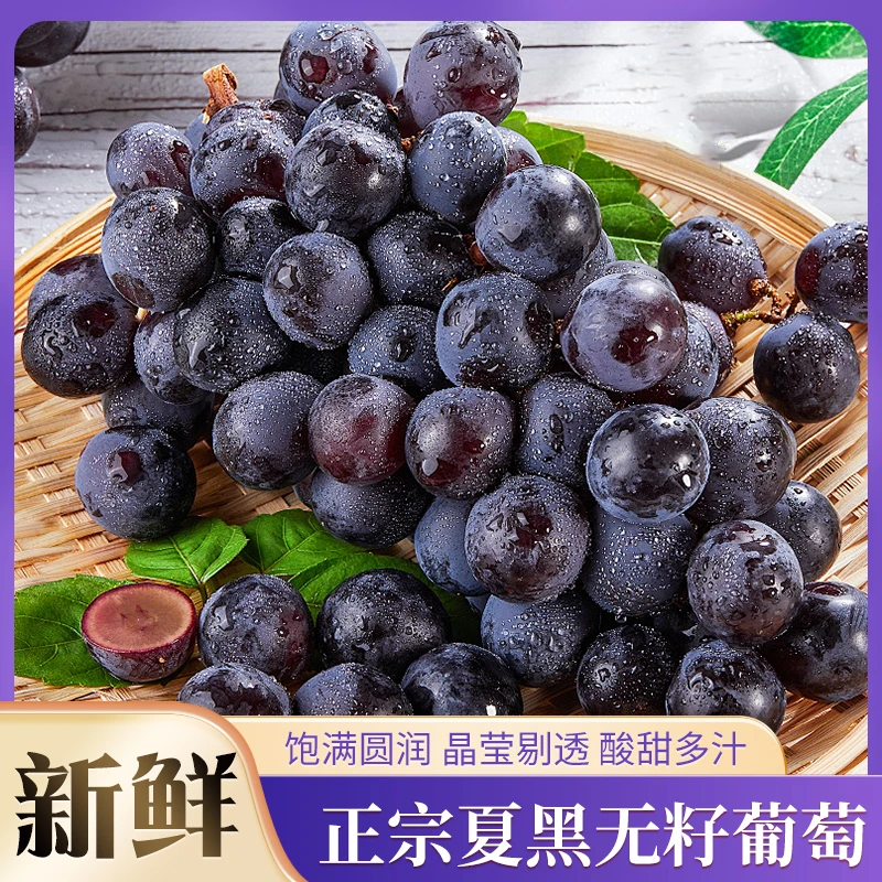 夏黑葡萄无籽水果礼盒新鲜时令水果