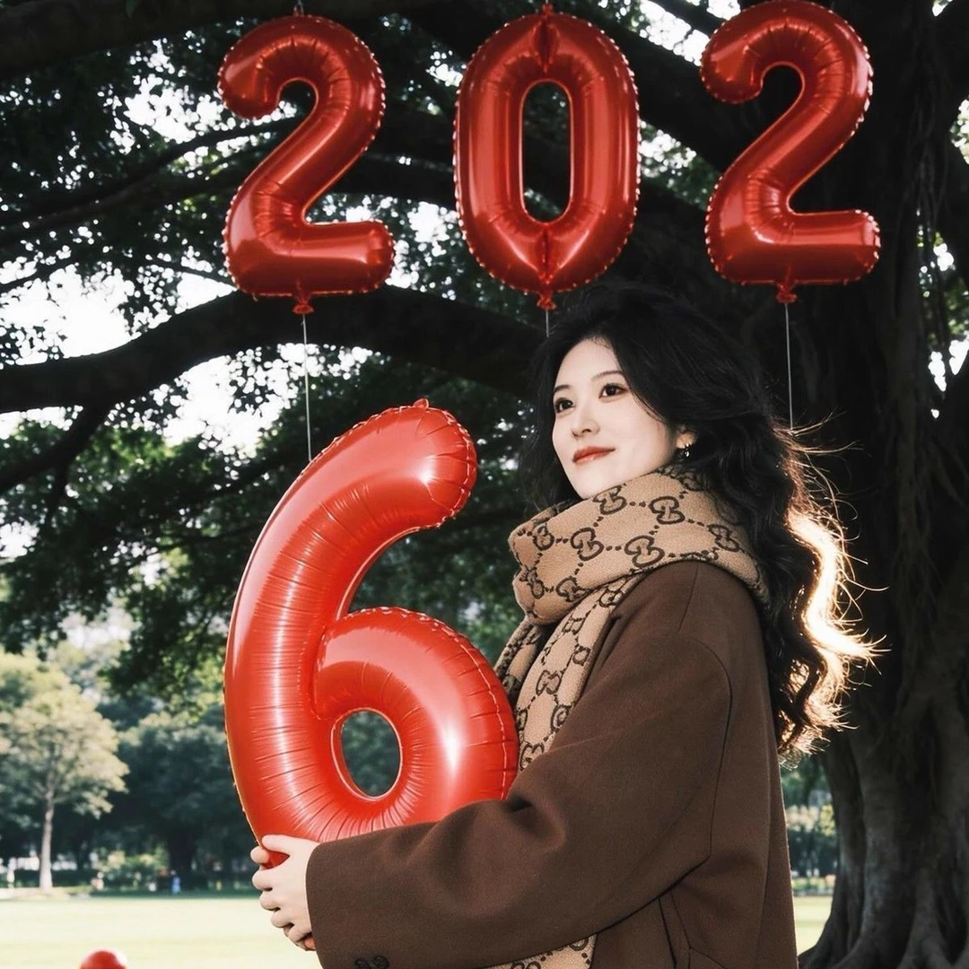 元旦女生拍照出片新年摆件2026数字气球氛围道具跨年装饰布置LK