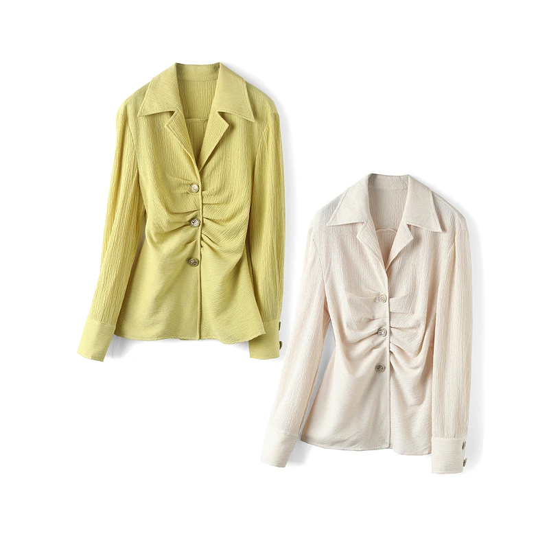 26695【然系列】设计感气质显瘦百搭衬衫RAC18569