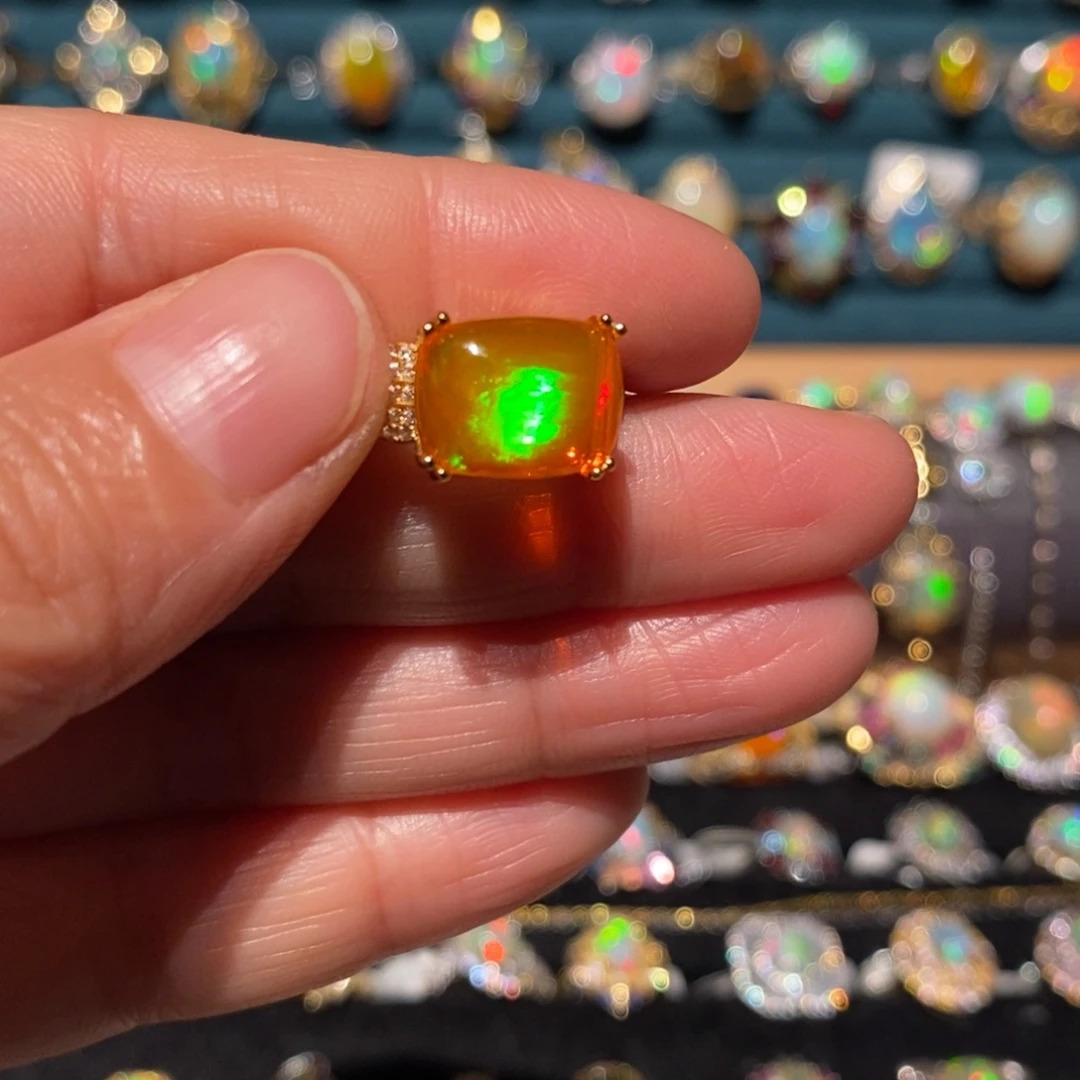 欧泊银S925镶嵌戒指