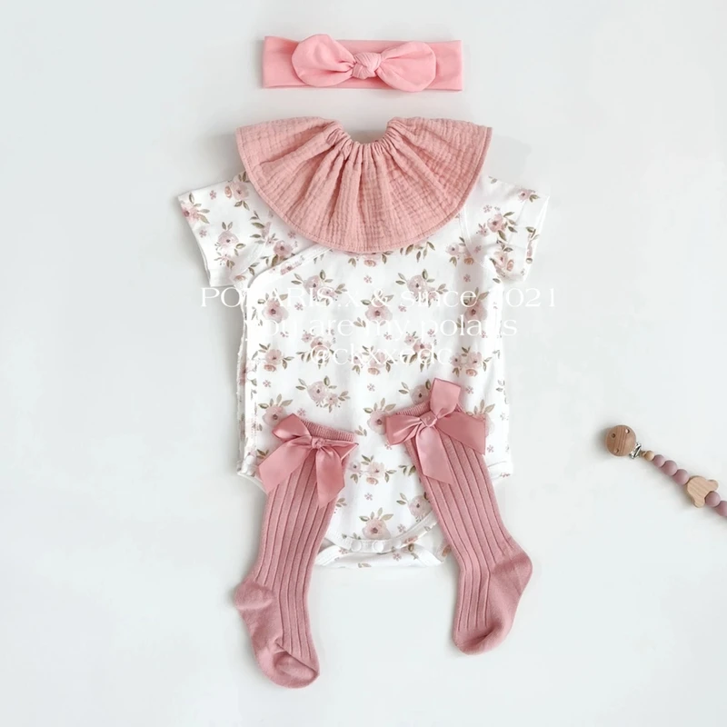 小樱花 | 短袖款 | 婴儿短袖上衣包屁衣新生儿夏季幼儿A类纯棉