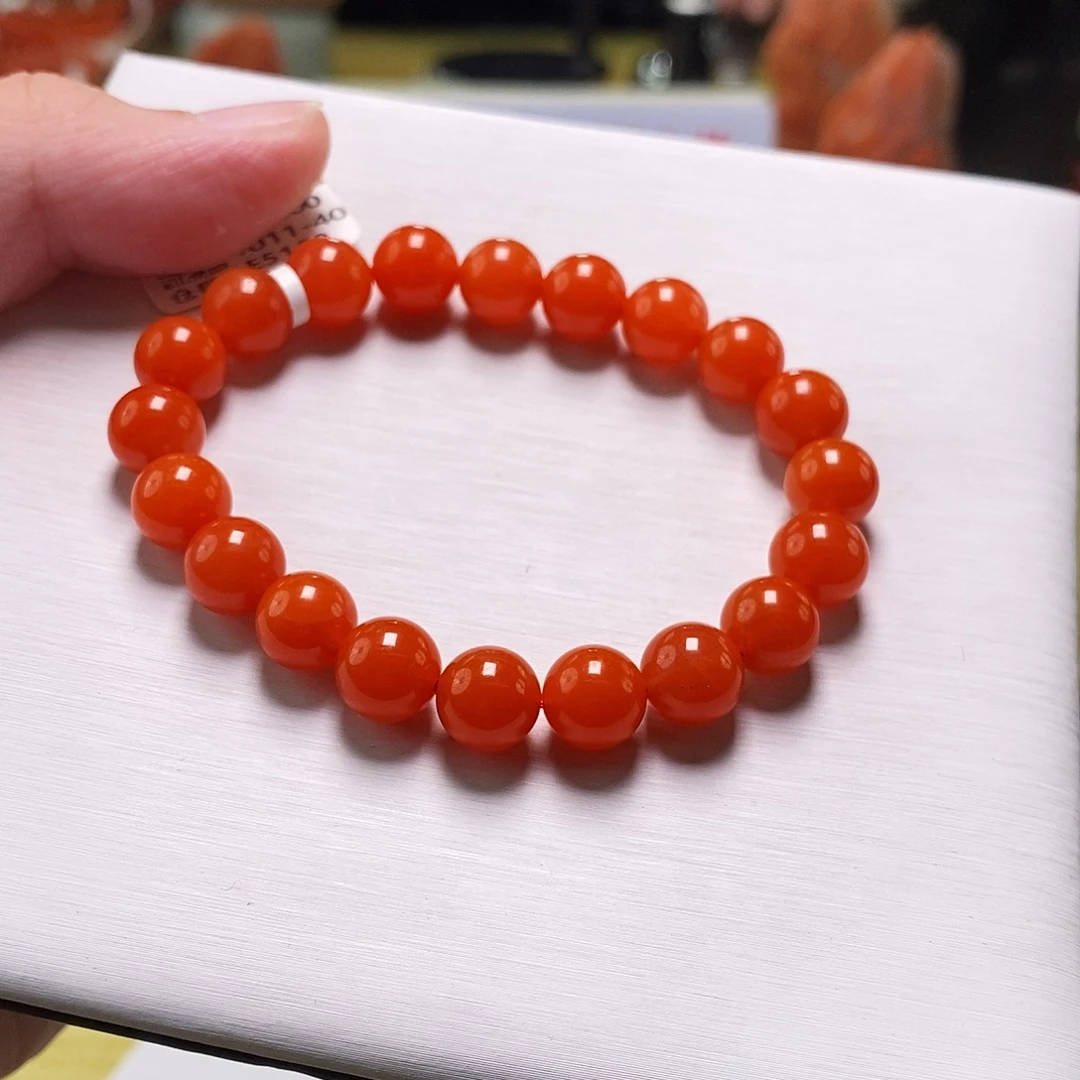 南红玛瑙未镶嵌手链