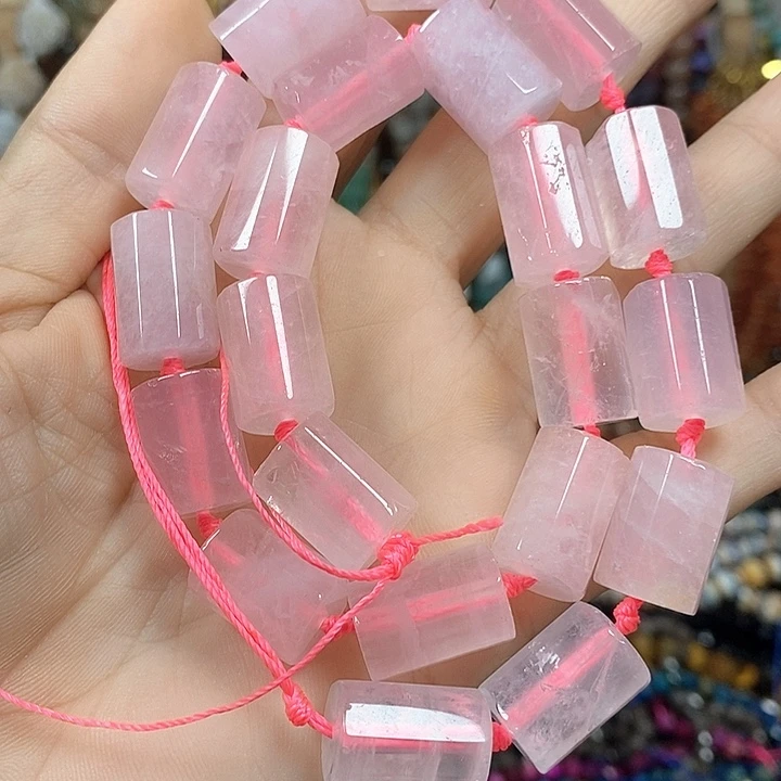 玛瑙/玉髓未镶嵌珠宝半成品天然粉晶卡11.5*16mm