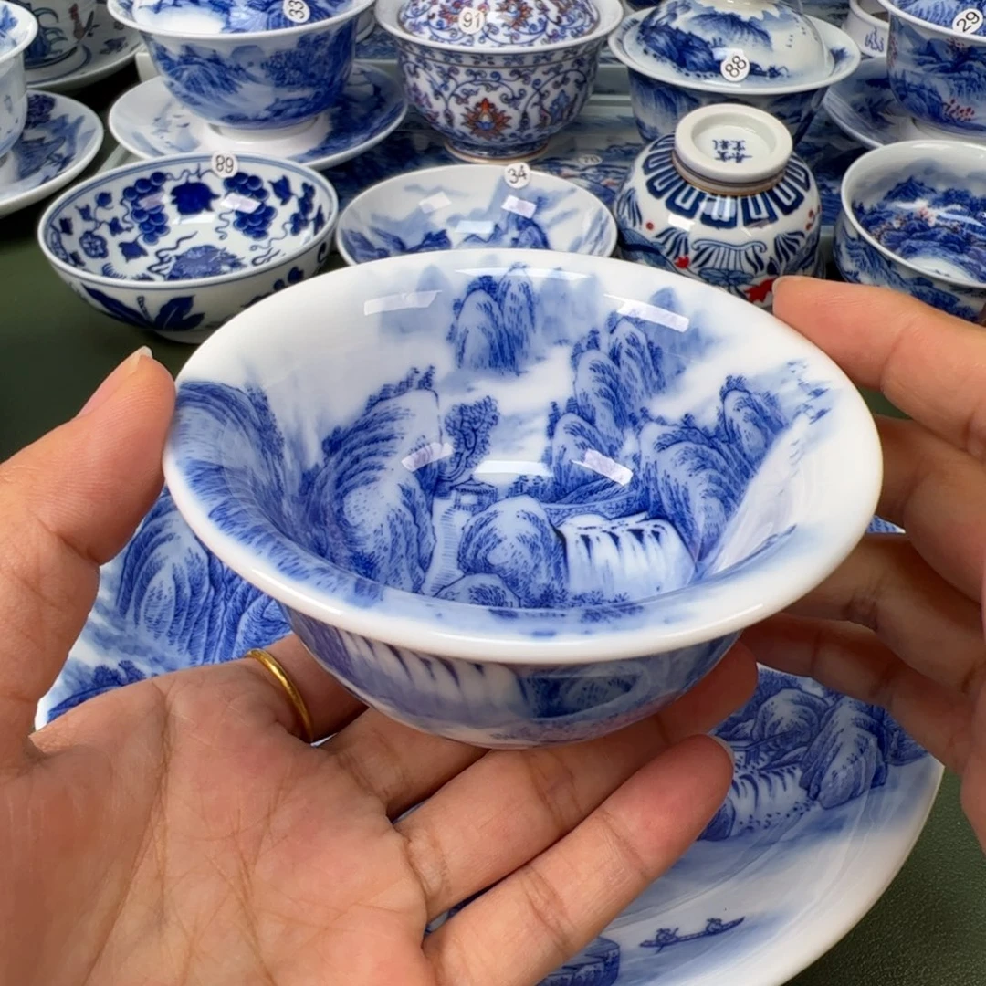 景德镇纯手工纯手绘茶具木木61