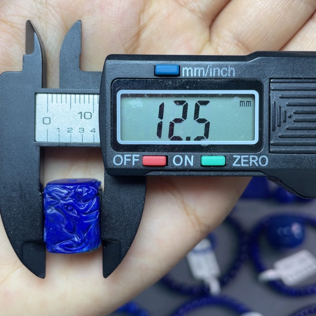未镶嵌青金石12×15mm雕刻配饰