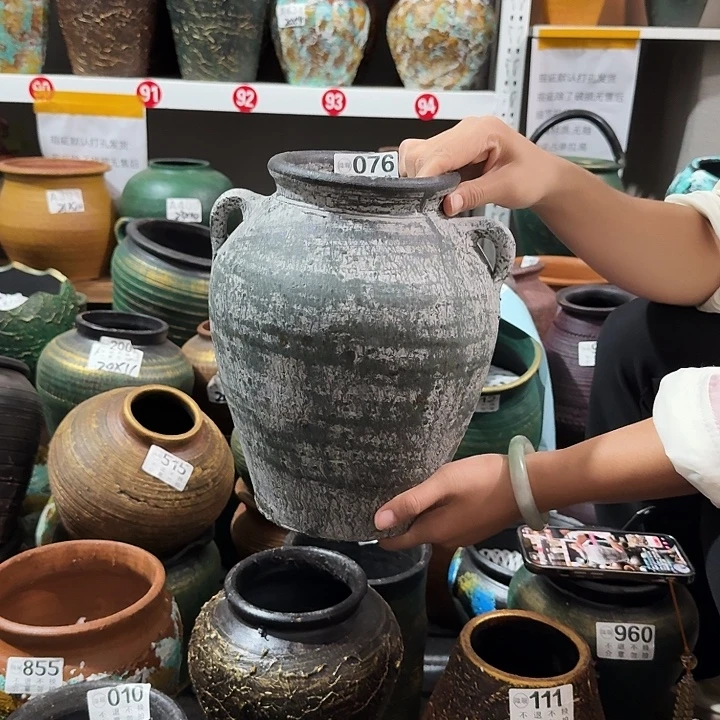 做旧双耳076高度28口径13