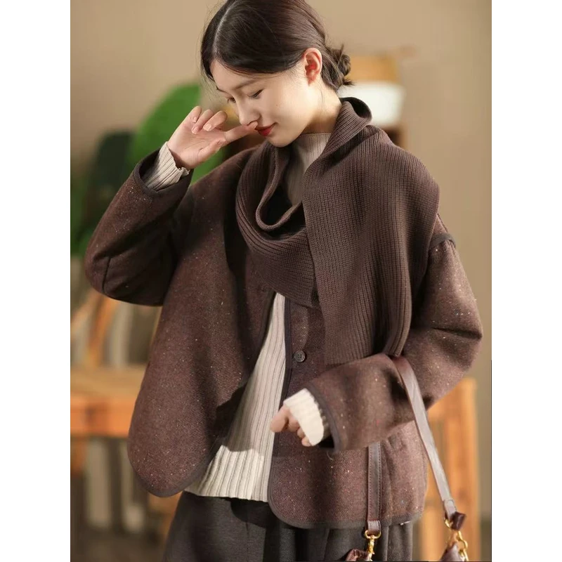 【锦衣服饰】DL 136时尚围脖外套