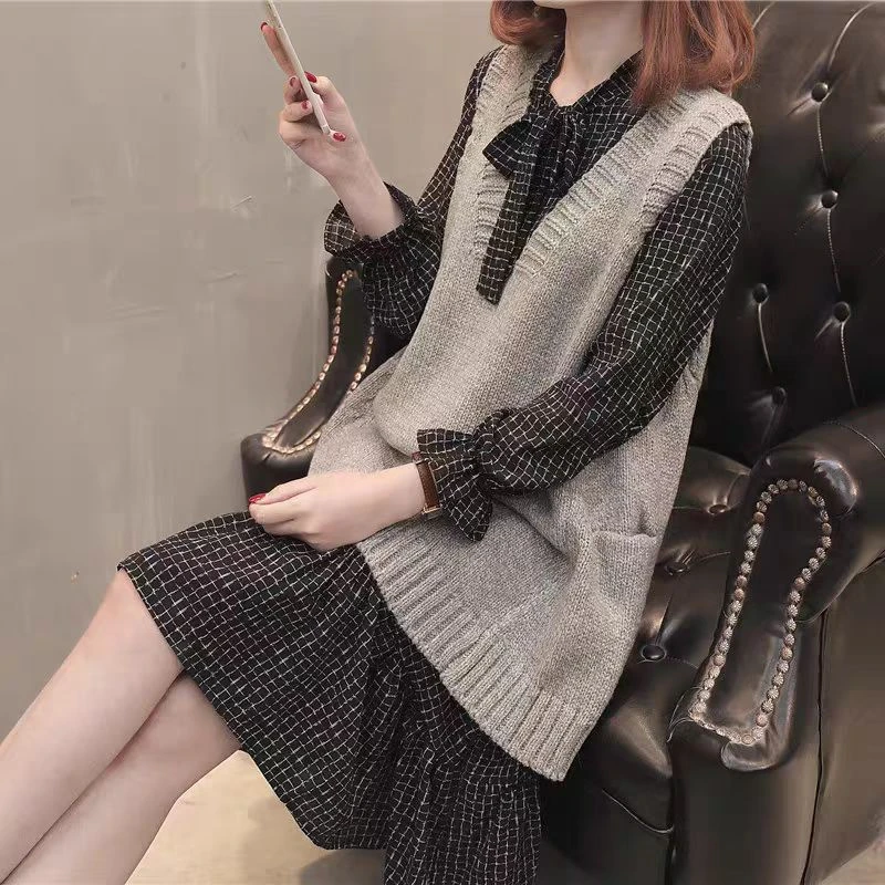 新品1401-1500新款秋冬装甜妹2025显瘦毛衫连衣裙