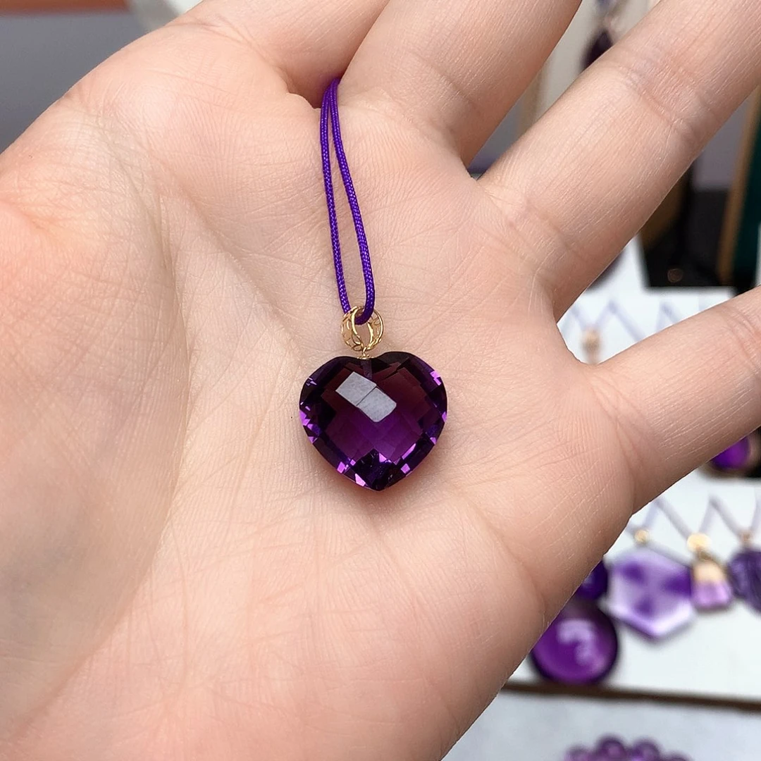 18K金镶嵌吊坠(赠链)紫晶