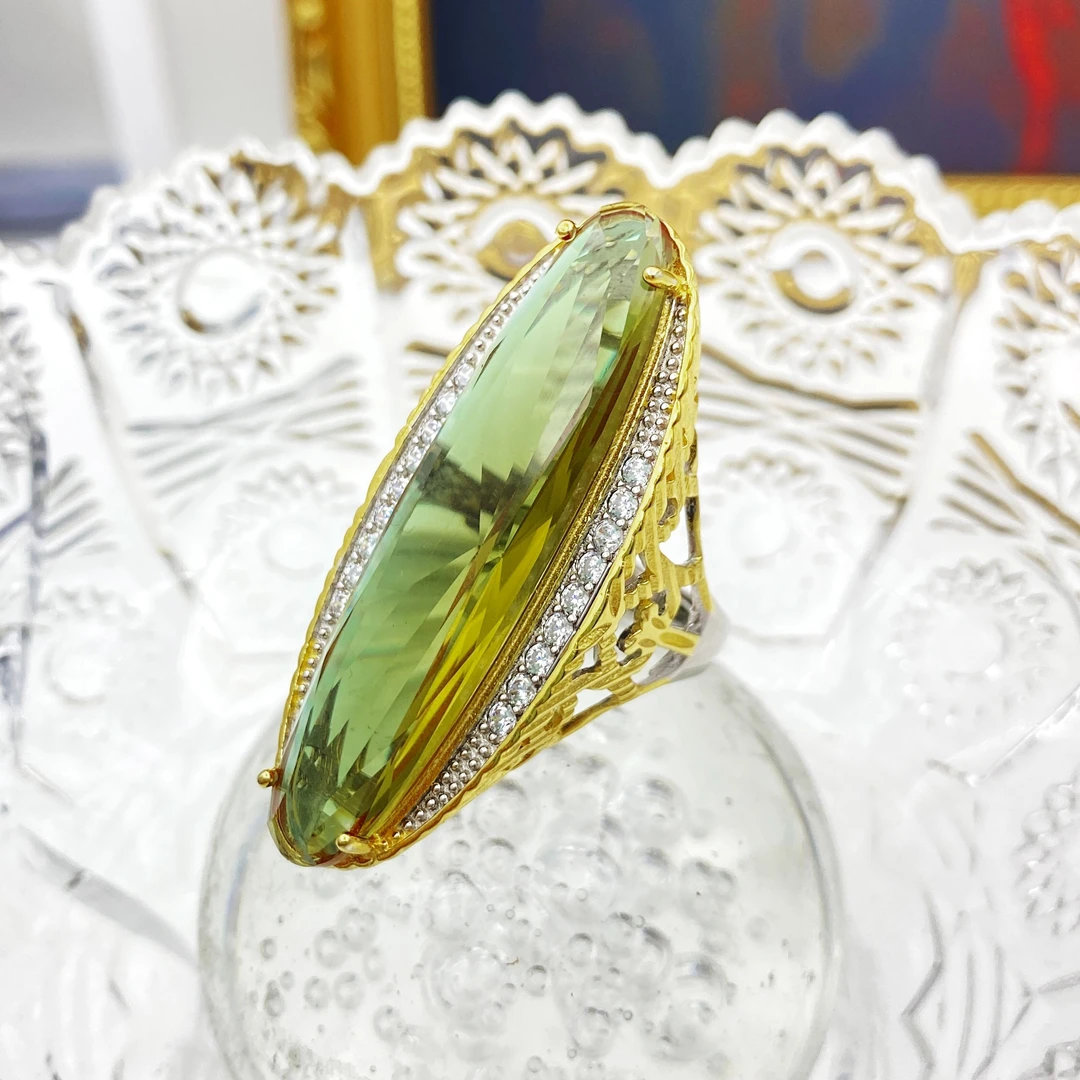 925银合成锆石戒指 A5YB21148【波斯幻镜】戒指 苏丹 欧美轻奢气质