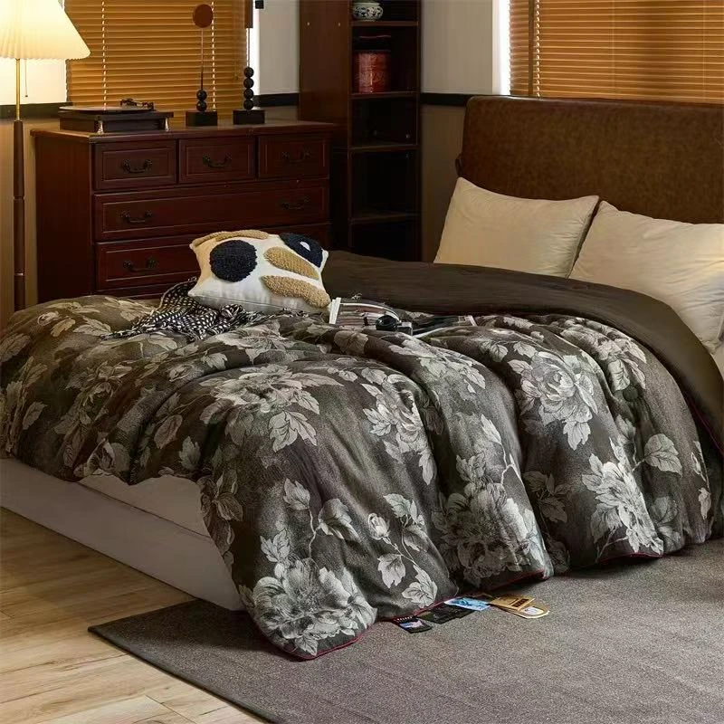 （深渊花语）五斤200cm*230cm 高端双层纱纯棉柔软保暖可机洗羊绒被