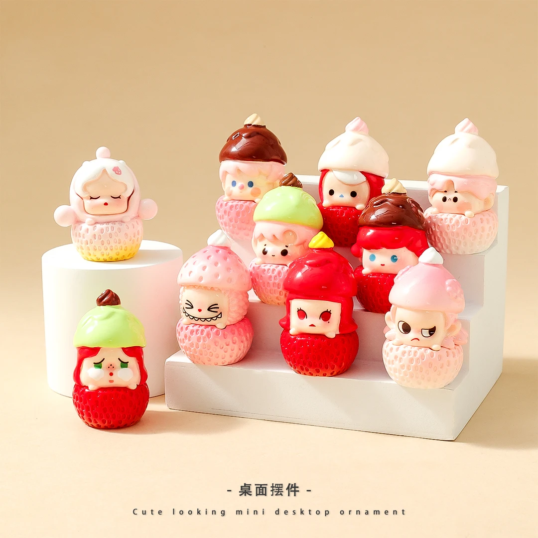 【九宫格直播拆】情人草莓 DIY摆件 对对碰