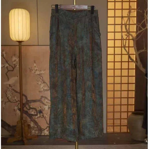 【烟岚凝紫-直筒裤】中式国风直筒裤裤3089