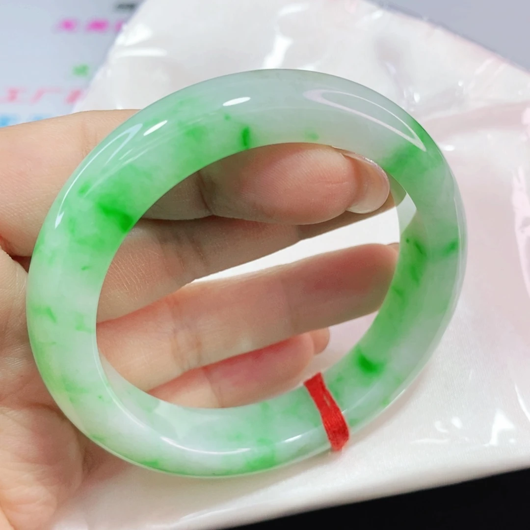 未镶嵌手镯翡翠56.2圈冰阳绿