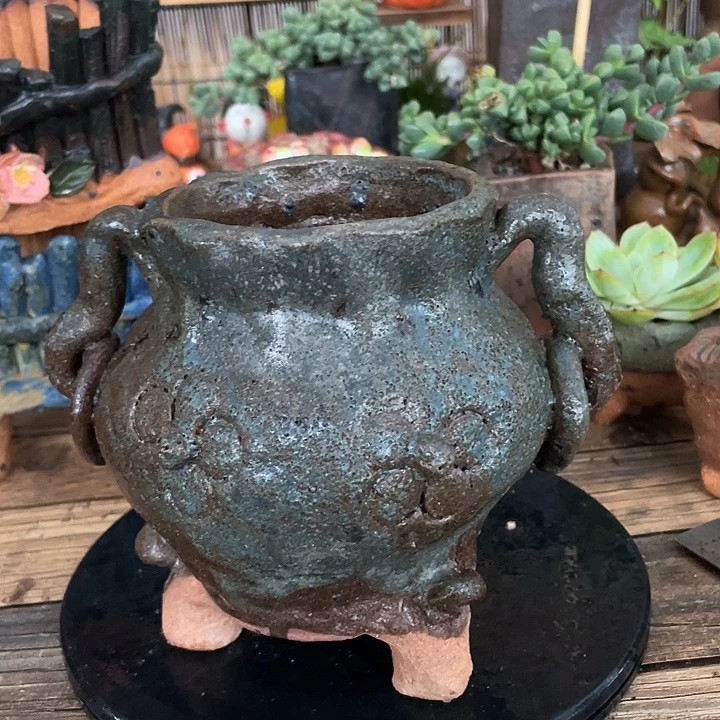 手工粗陶高温花盆12