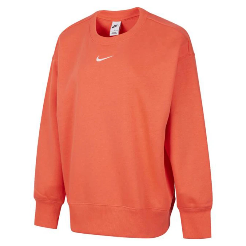 NIKE耐克女子W NSW PHNX FLC OS LONG CRE针织无帽卫衣FZ4271-814