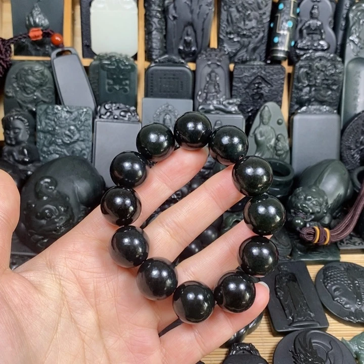 和田玉（青玉）手链未镶嵌