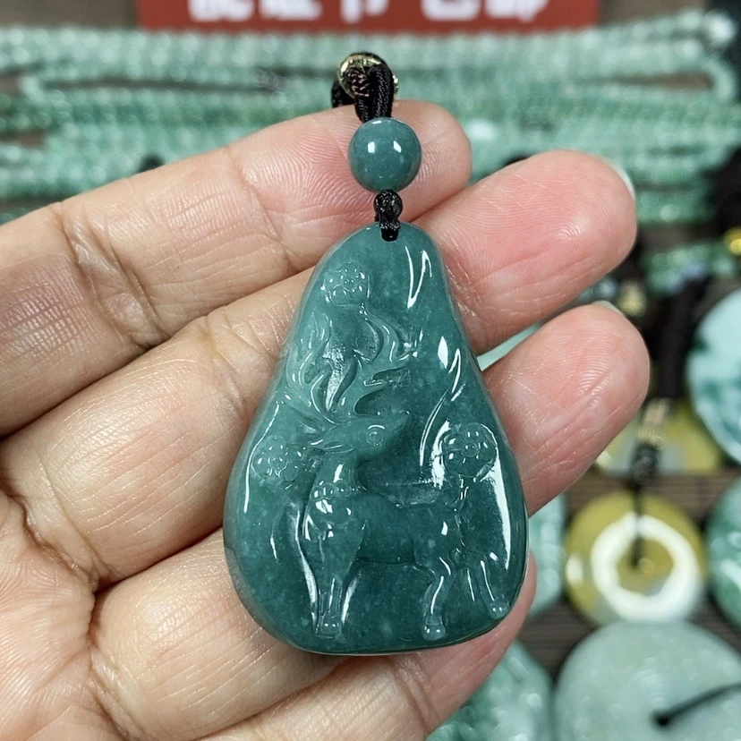 【闪购商品】翡翠颈饰未镶嵌玉吊坠翡翠玉一路有你一路想你小款