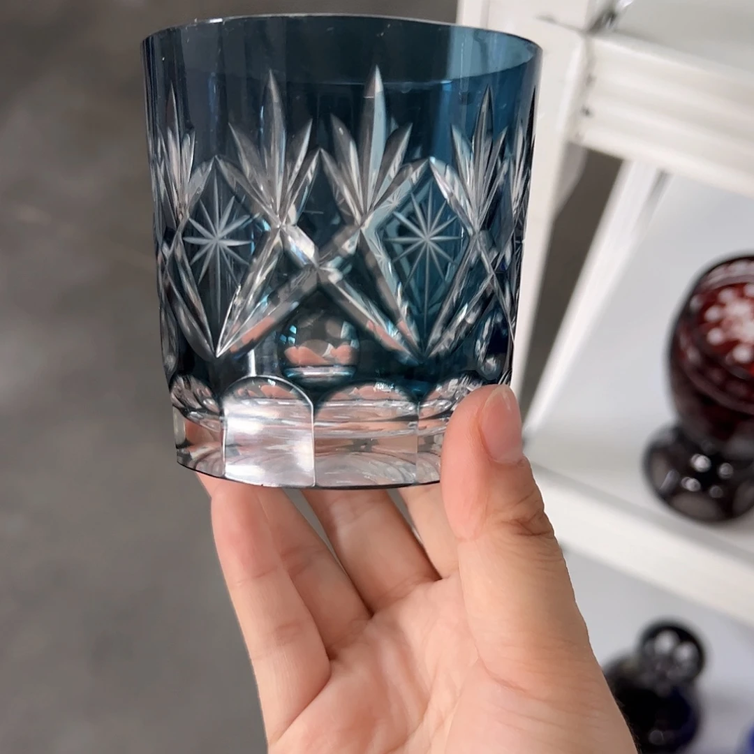 水晶玻璃高脚款微瑕一个