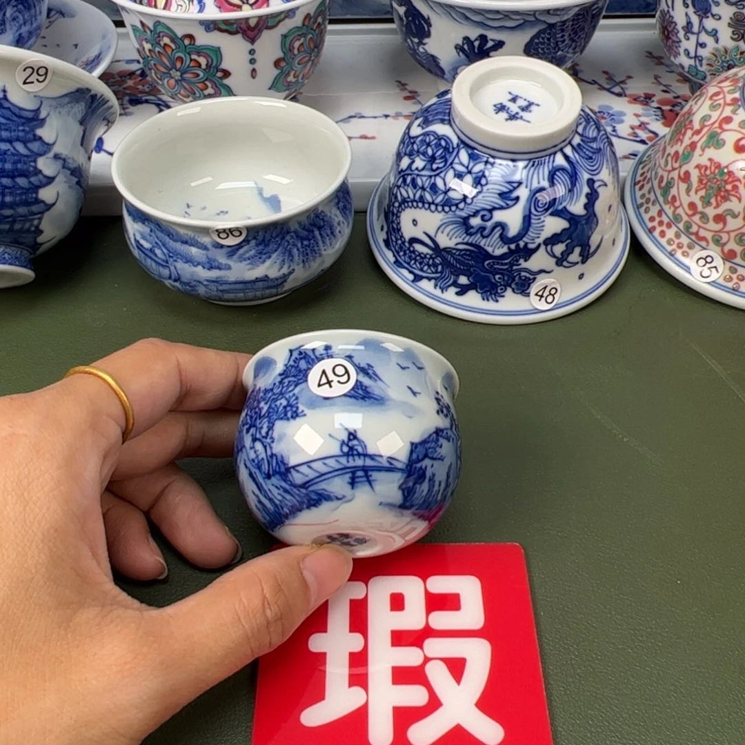 陶瓷景德镇纯手工纯手绘茶具木木49