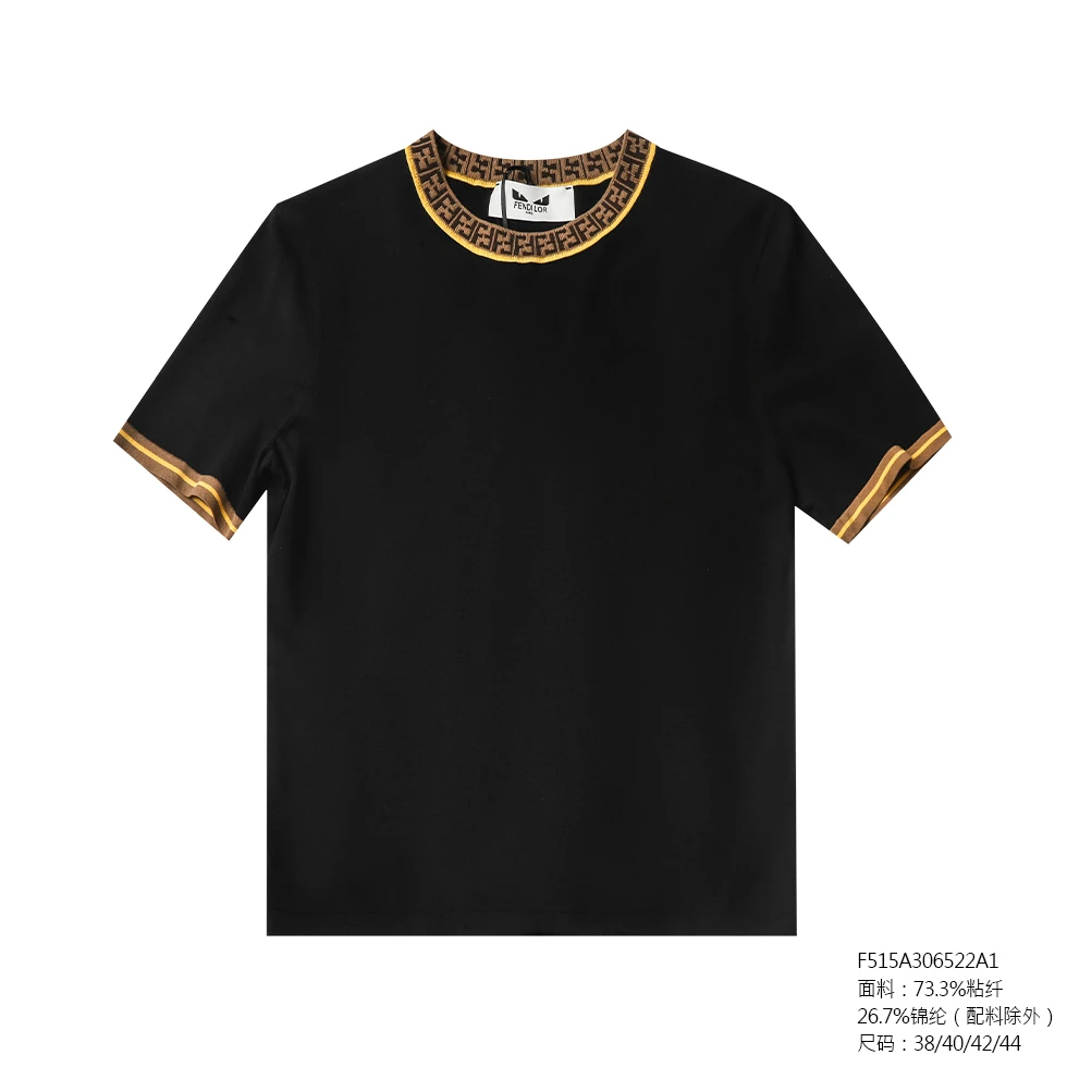 FENDILOR小怪兽25年春夏款女士短袖毛衫 F515A306522A