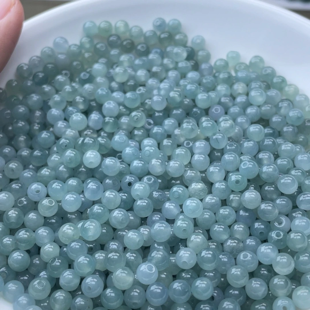 翡翠未镶嵌颈饰卡5左右珠链