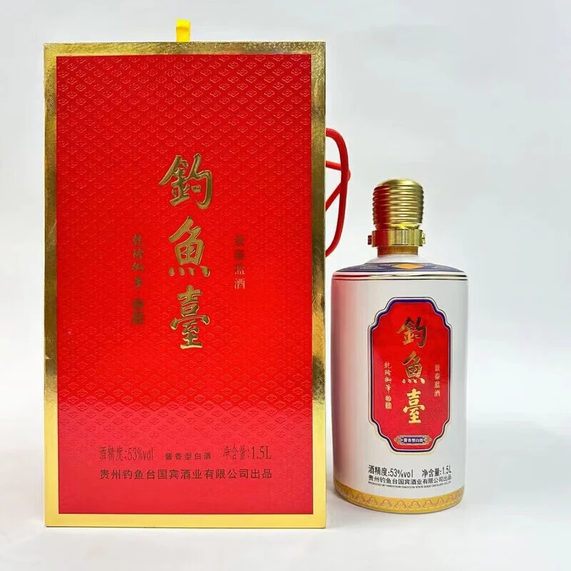 钓鱼台景泰蓝关公酒 53度酱香型白酒 1.5L 1瓶