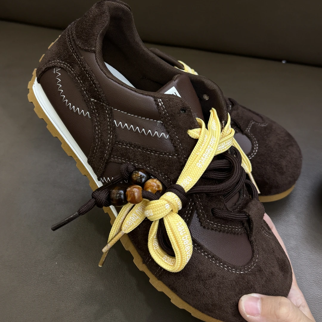 卡色洋气拼色鞋带阿甘鞋