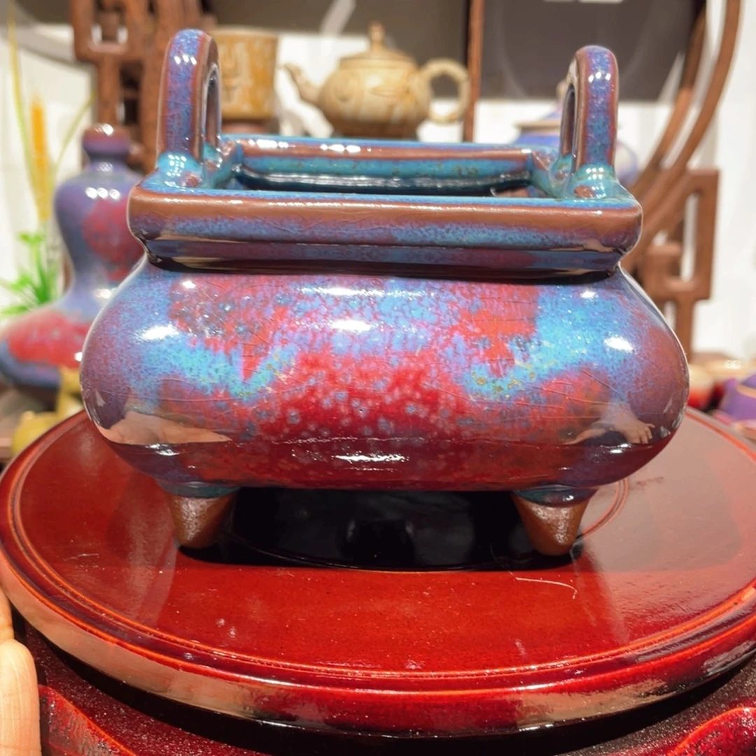 中国神后钧瓷香炉