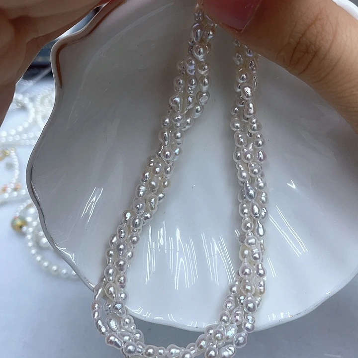 淡水珍珠银S925镶嵌颈饰