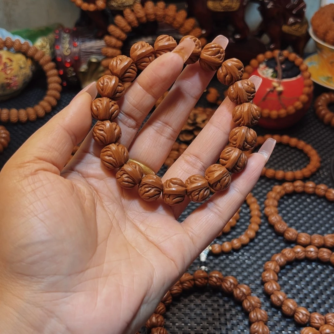 天****手串桃核15顶级双脊龙单圈