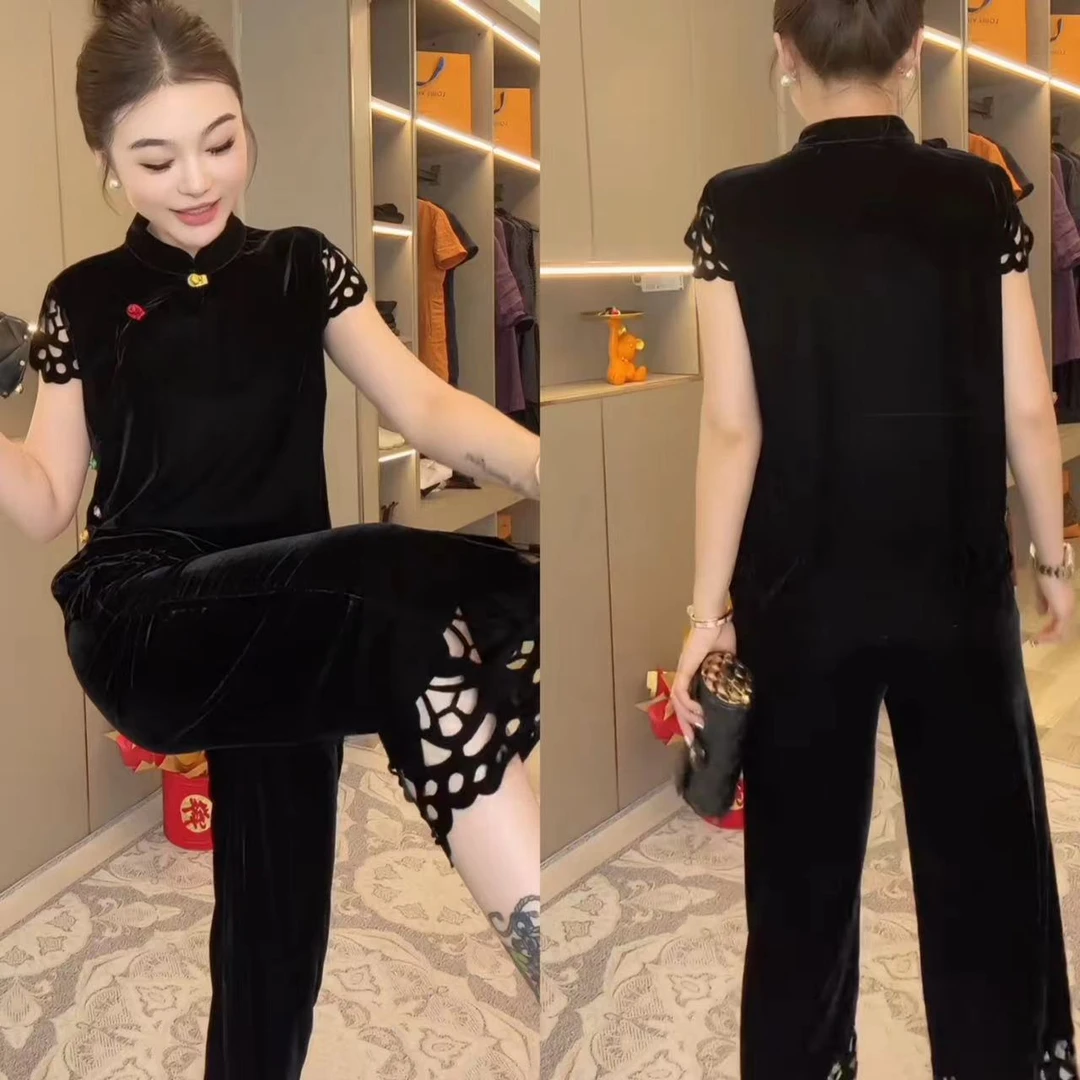 夏季时尚气质休闲中国风套装分开拍