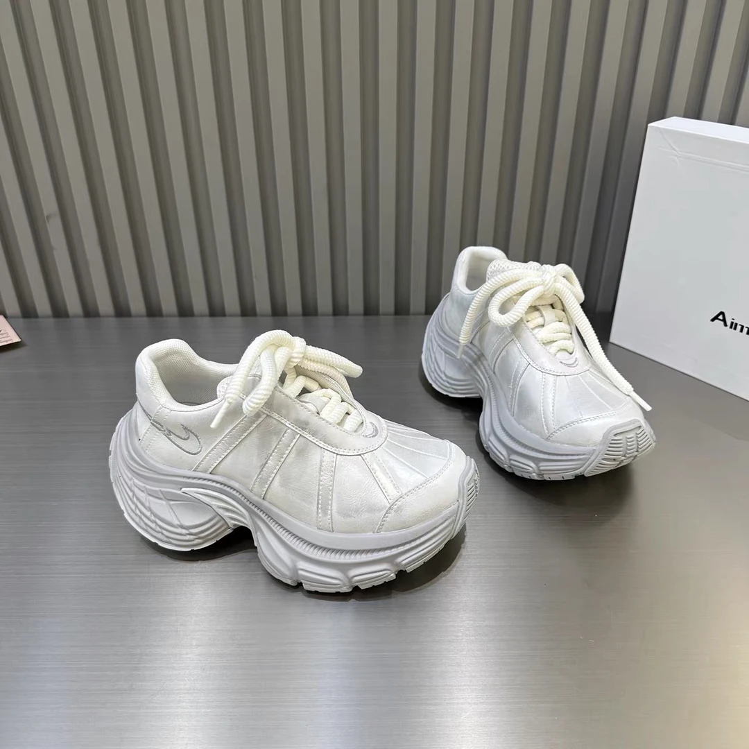 2025春季新款百搭白月光老爹鞋9105