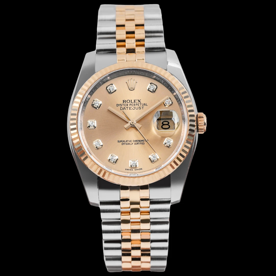 95新 Rolex/劳力士 S/志日型116233香槟金面/二手单表/36mm