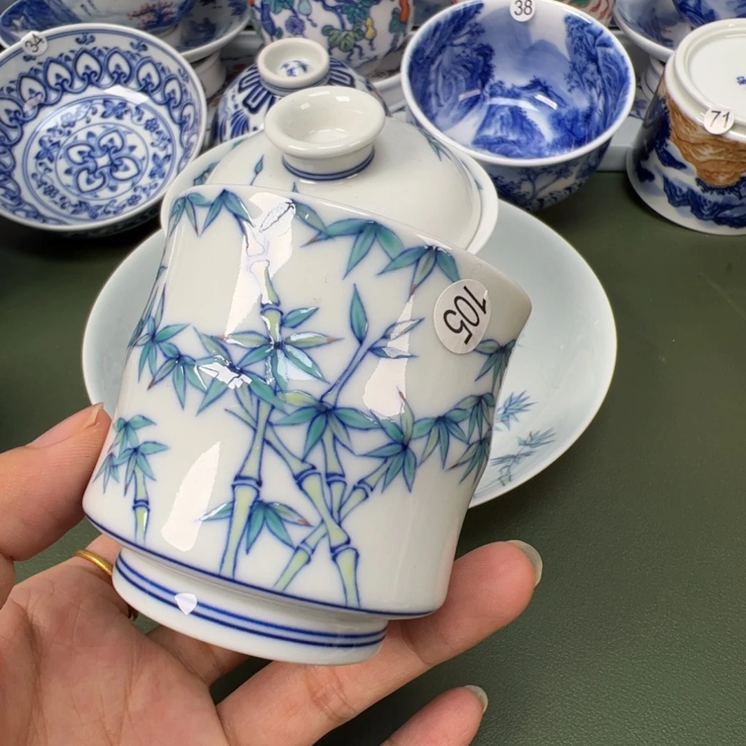 陶瓷景德镇纯手工纯手绘茶具木木105