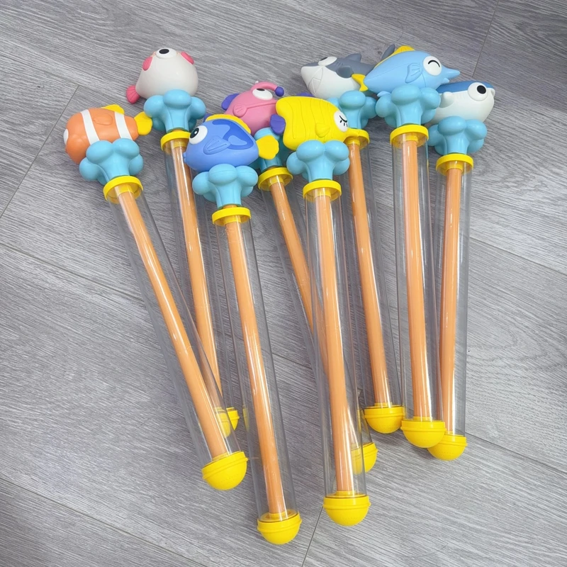 小丑鱼烟花水枪游泳海边沙滩玩具喷水抽拉式水枪