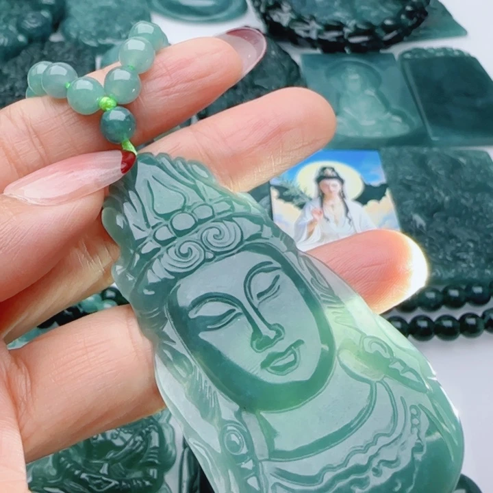 翡翠未镶嵌颈饰多样性发货天然A货翡翠