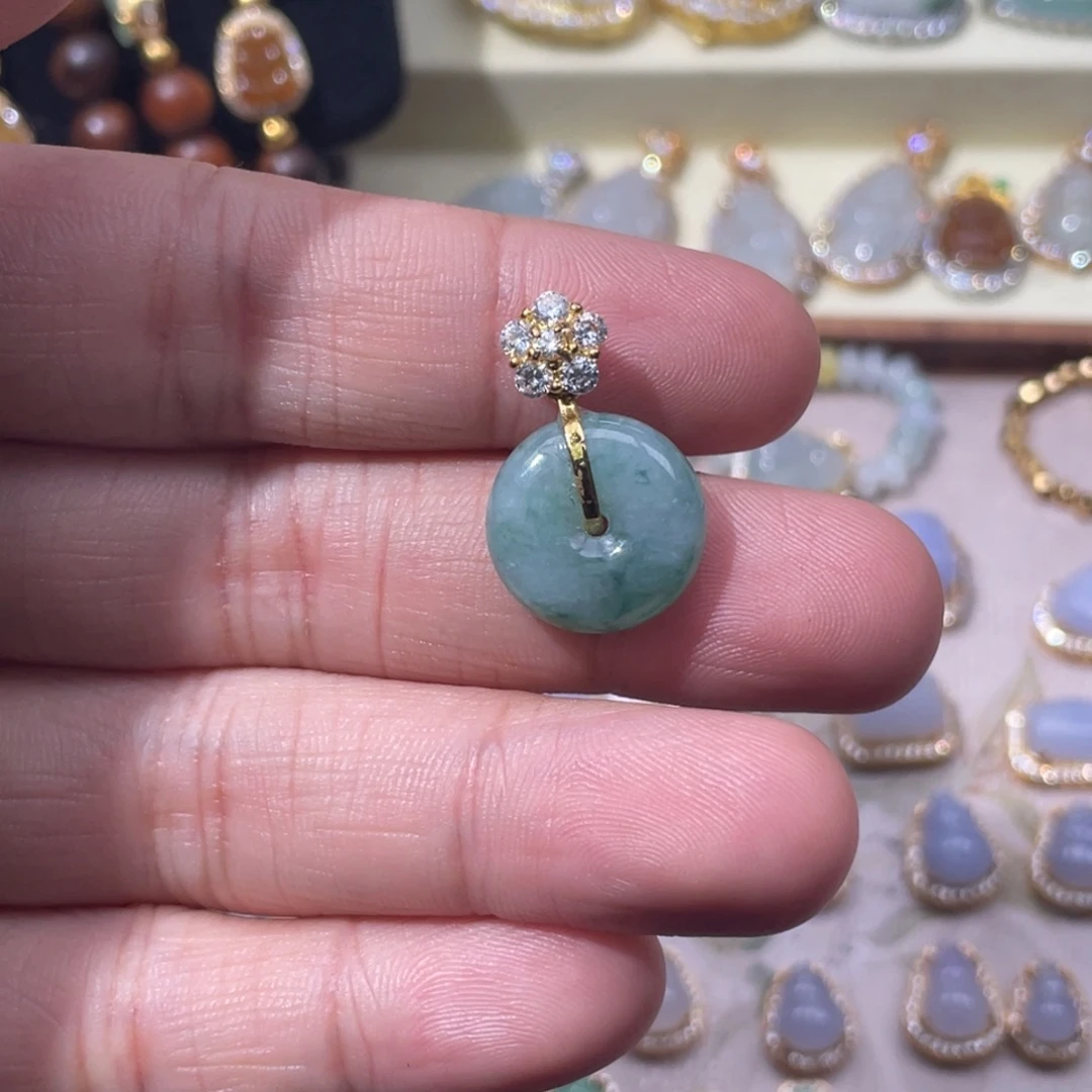 翡翠银S925镶嵌颈饰