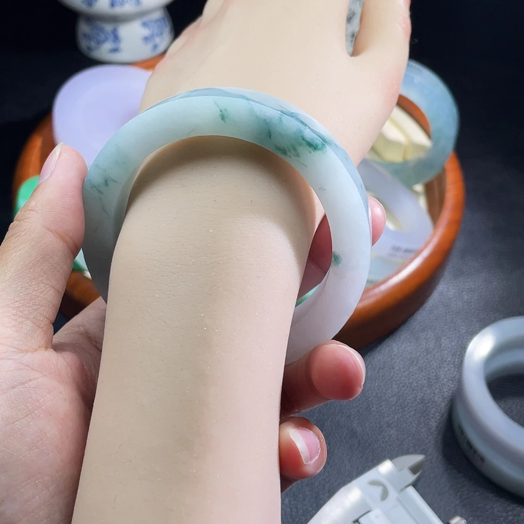 定制翡翠未镶嵌缅甸天然翡翠A货57-59