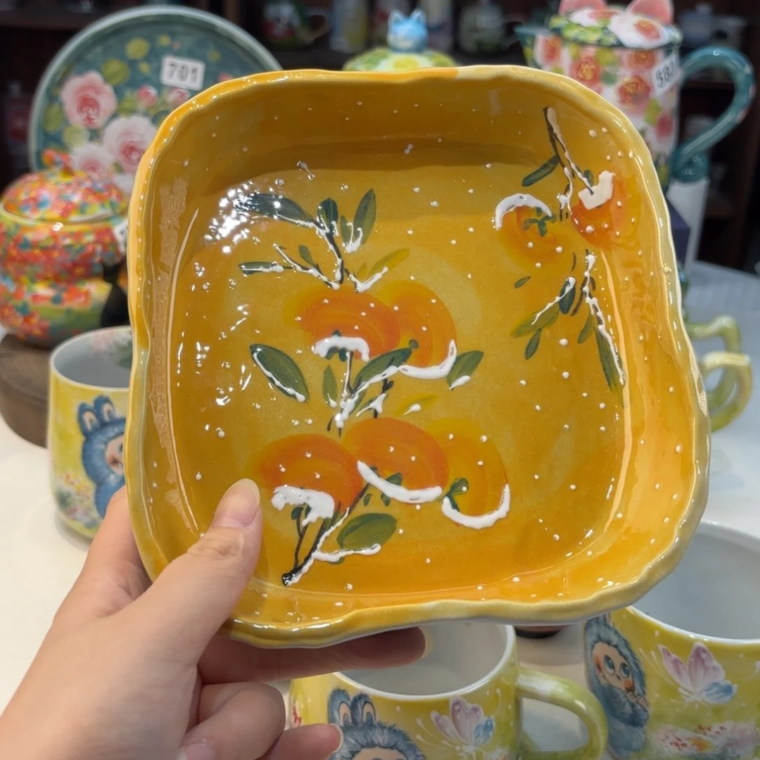 瓷片景德镇手绘高温釉下彩陶瓷茶具