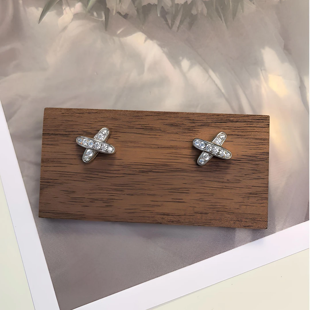 铜合金耳饰 【符号】轻奢百搭高级感简约精致S925银针 耳钉 2078