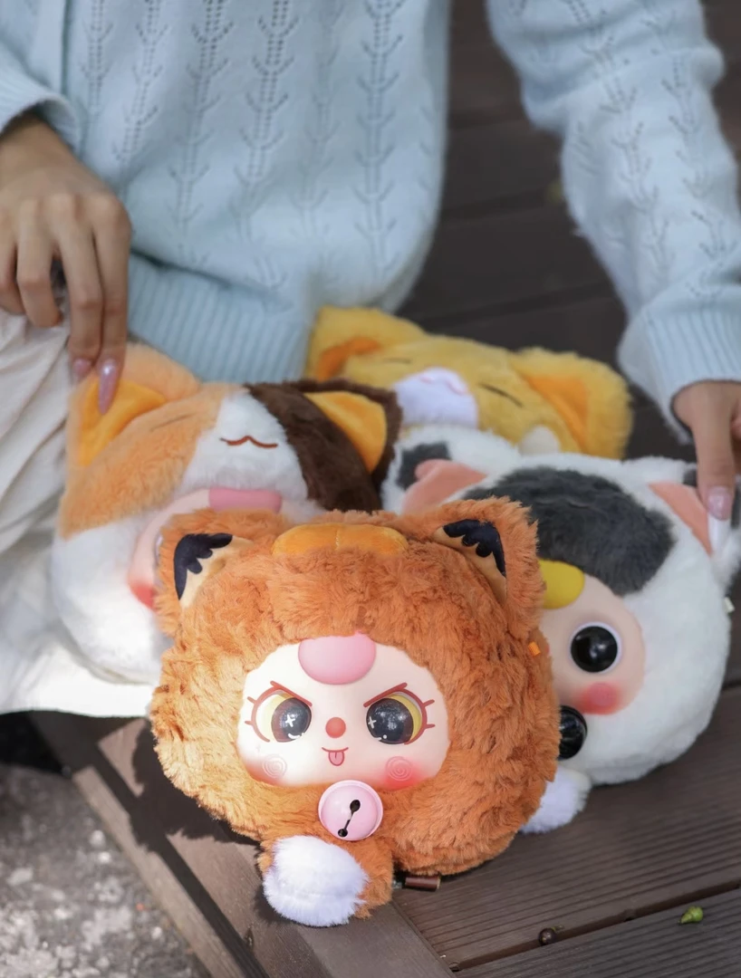 【拆盒】娃三岁招财猫拉链包毛绒盲盒