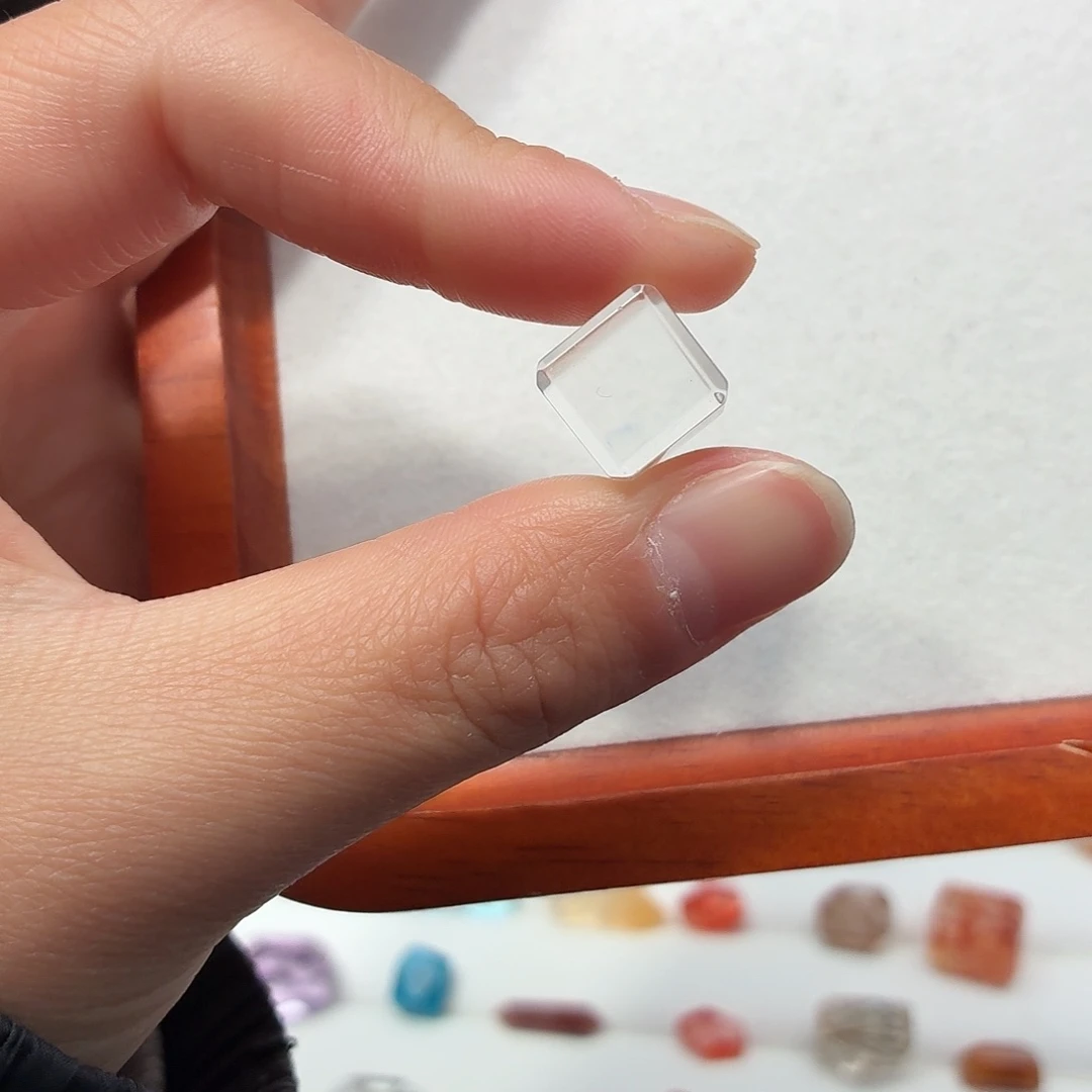 珠宝半成品银S925镶嵌水晶白水方糖