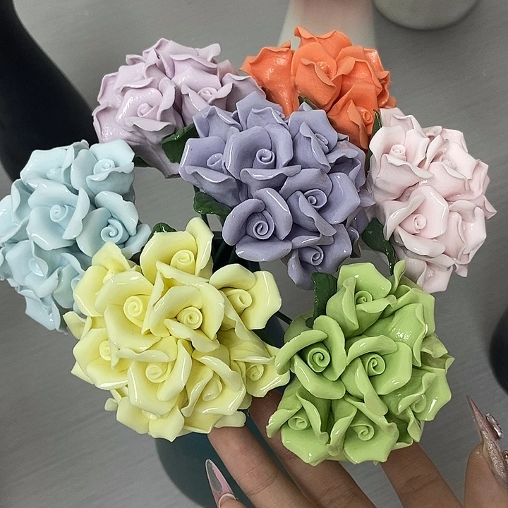 陶瓷纯手工捏花设计